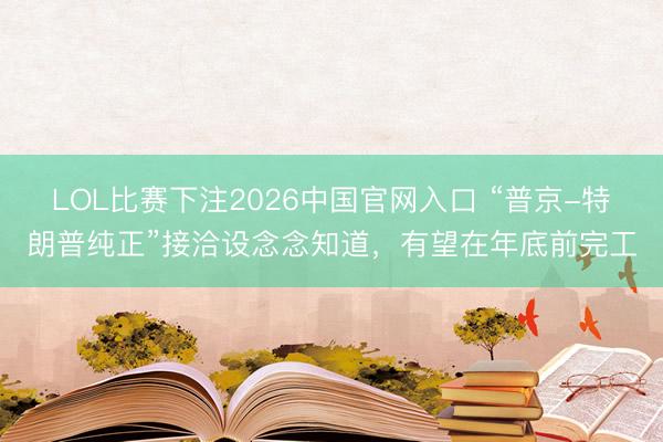 LOL比赛下注2026中国官网入口 “普京-特朗普纯正”接洽设念念知道，有望在年底前完工