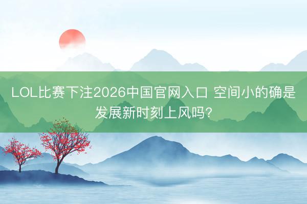 LOL比赛下注2026中国官网入口 空间小的确是发展新时刻上风吗?